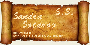 Sandra Solarov vizit kartica